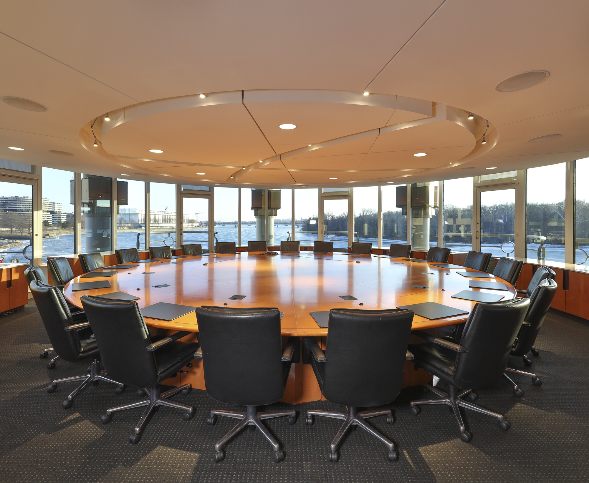 Circular conference room on the Georgetown waterfront